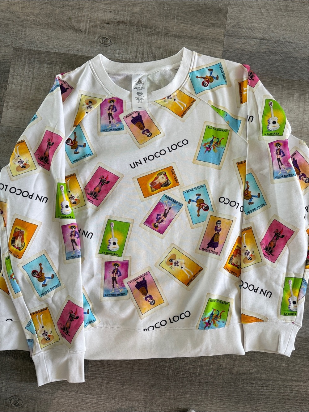 Coco Un Poco Loco  White Graphic Sweatshirt